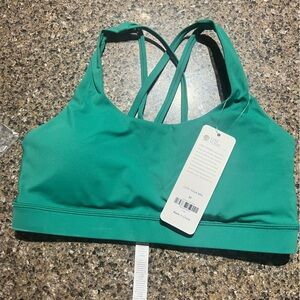 CRZ women’s sports bra - strappy back green size medium